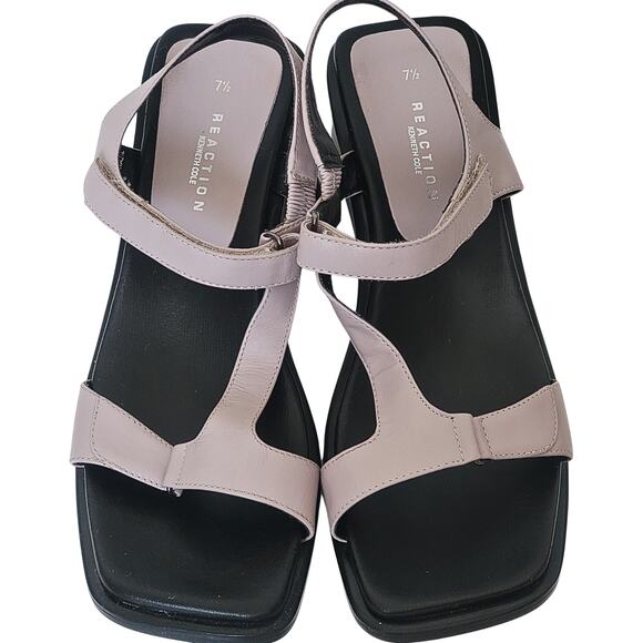Kenneth Cole Reaction Black and Cream Sandals - Picture 3 of 10